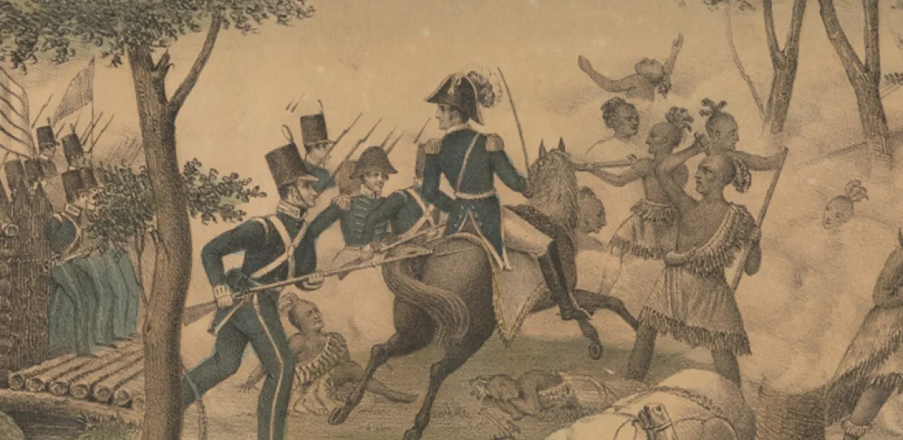 Illustration of the Fort Meigs Battle